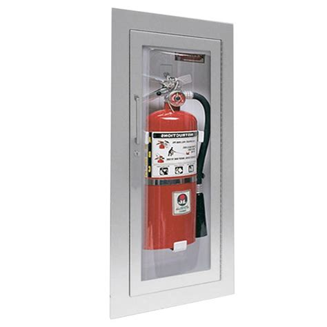 fire extinguisher cabinet clear acrylic bubble saf-t-lok fully recessed steel|Clear Vu Acrylic Bubble Fire Rated Fire Extinguisher Cabinet.